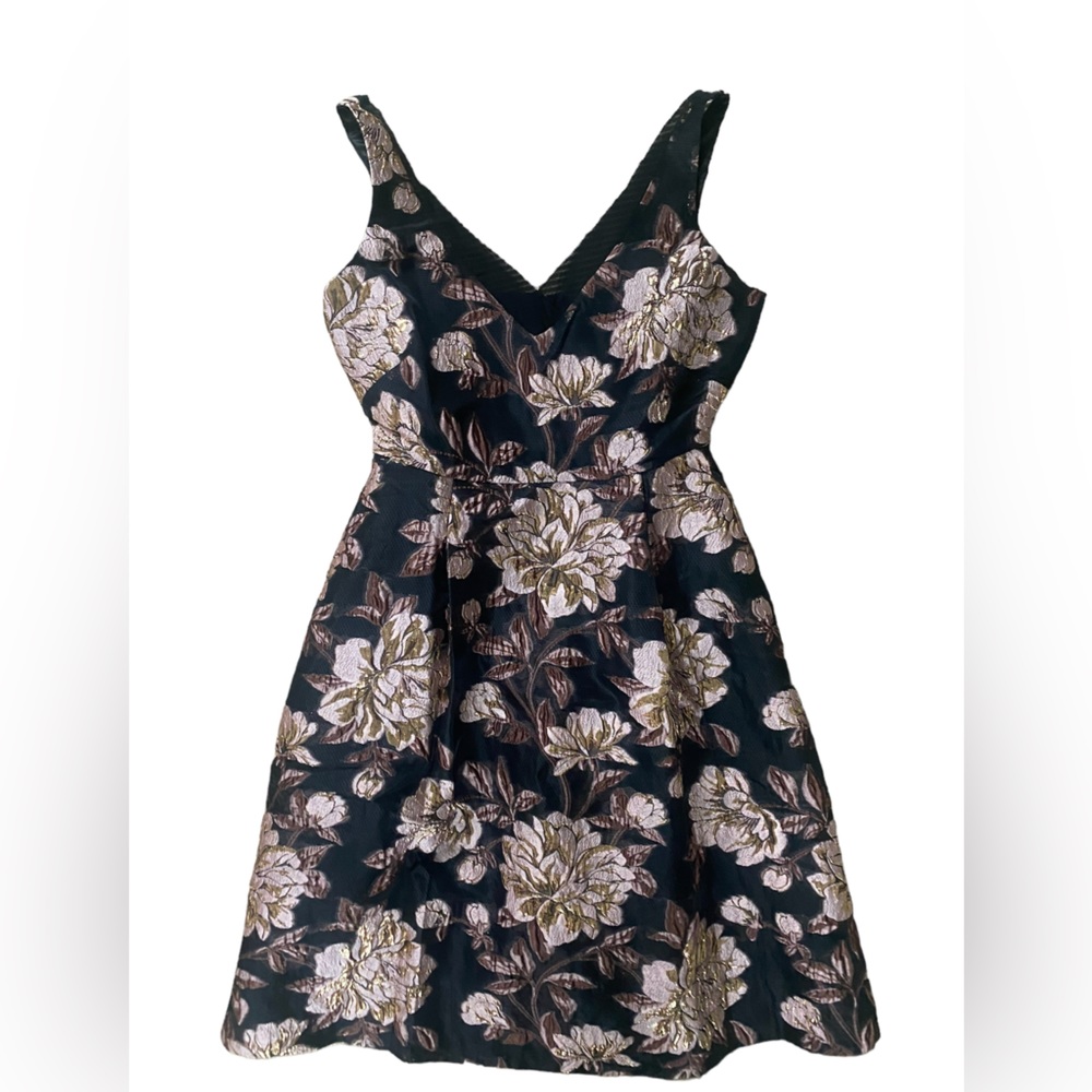 White House Black Market Fit & Flare Jacquard Floral Dress 2P NWT - Picture 8 of 16